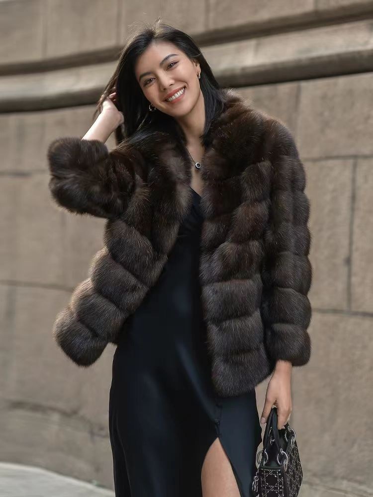 Lavinia Elegant Jacket in Kastanienbraun