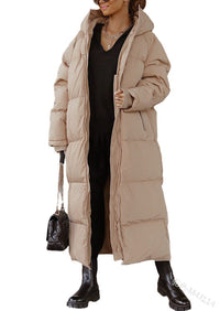 Lavinia Quilted Jacket with Hood in Beige