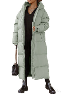 Lavinia Quilted Jacket with Hood in Green