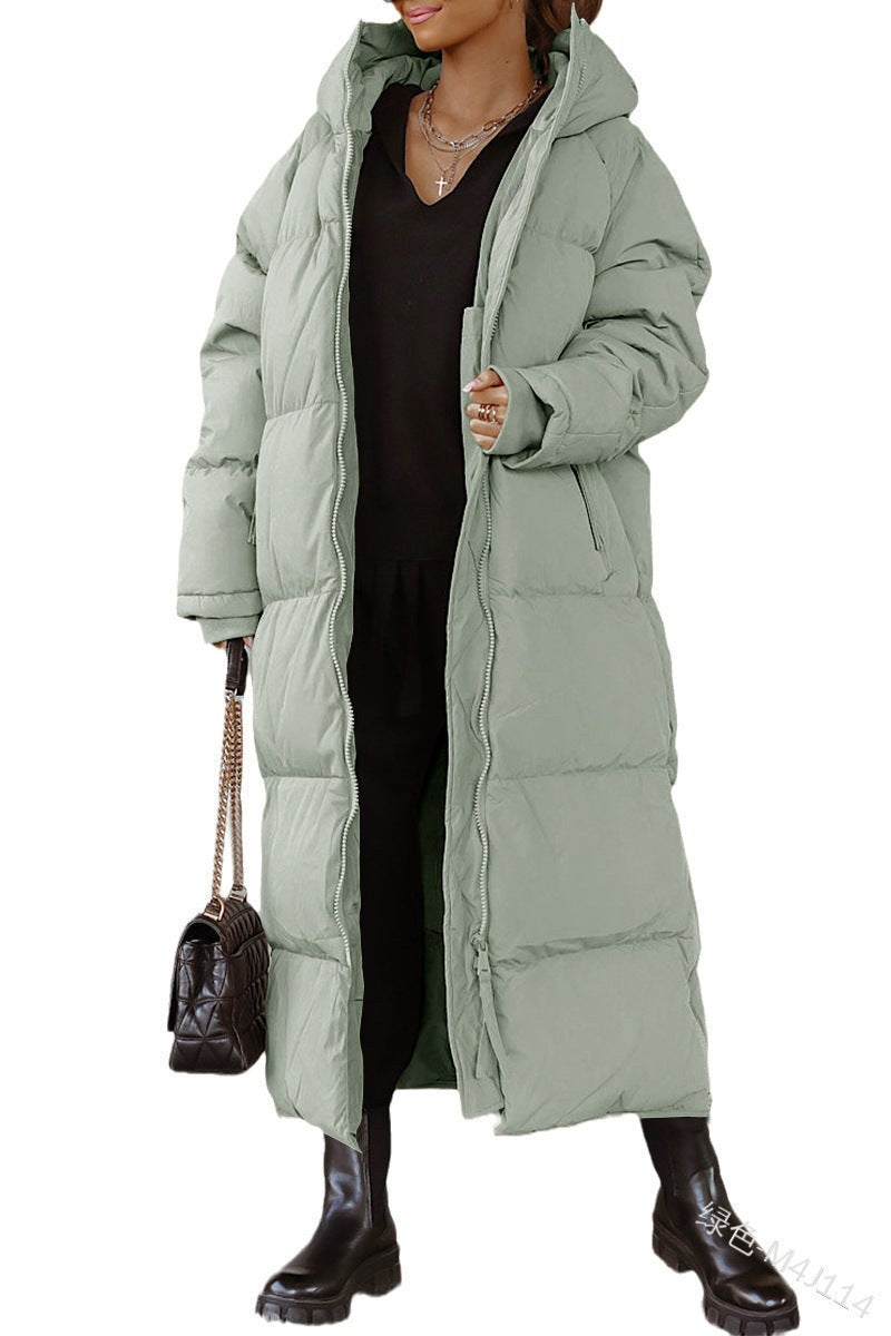 Lavinia Quilted Jacket with Hood in Green