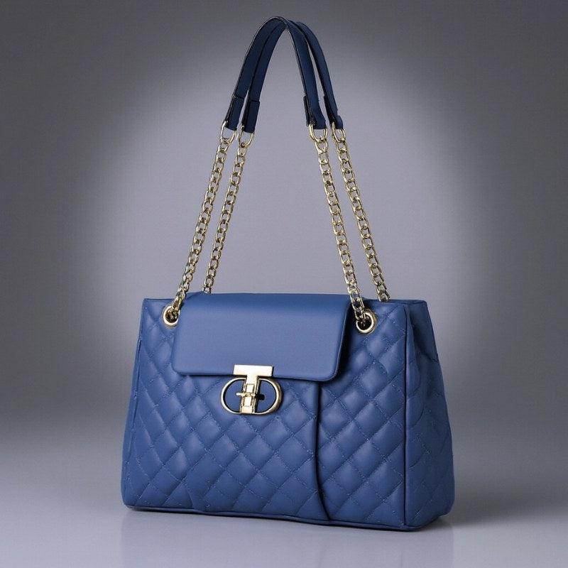 Le Cadenas Bag in Navy Blue
