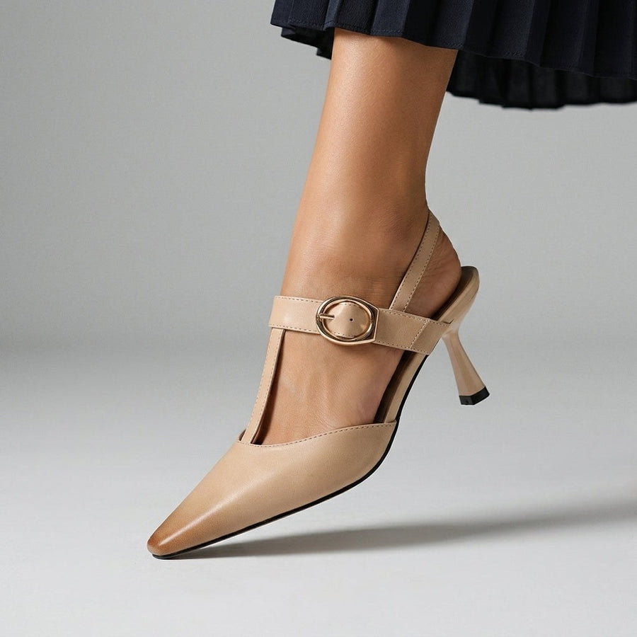Le Margaux Slingback Heel in Beige