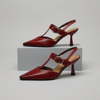 Le Margaux Slingback Heel in Cabernet