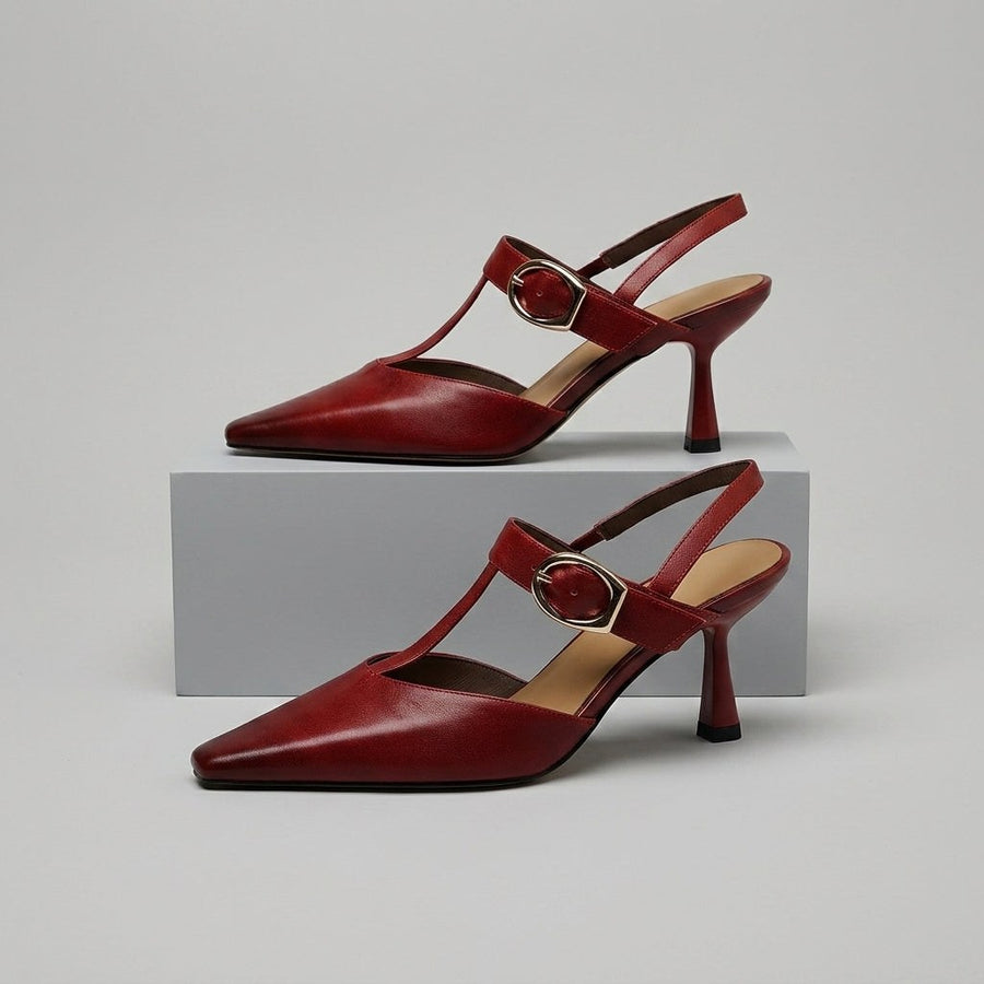 Le Margaux Slingback Heel in Cabernet
