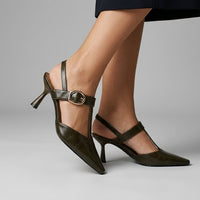 Le Margaux Slingback Heel in Olive
