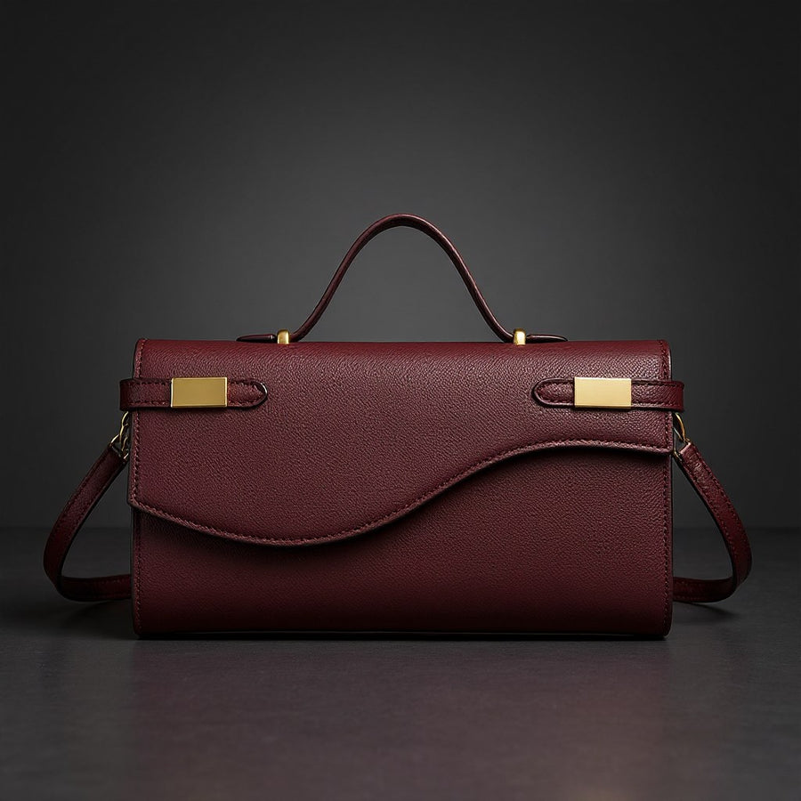 Le Solène Handbag in Maroon