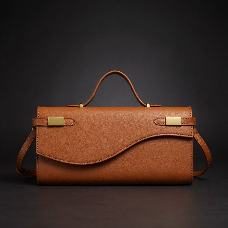 Le Solène Handbag in Sienna Brown