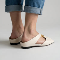 Leah T-Bar Mule in Pearl