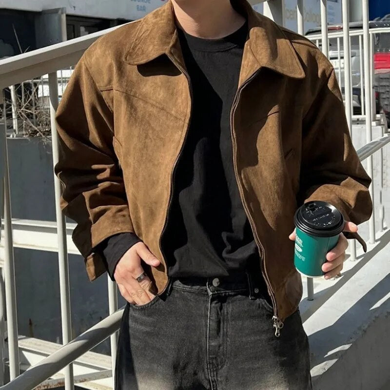 Leander Vintage Jacket in Braun Dick
