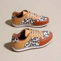 Leanna Leopard Sneakers in Sienna Brown