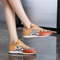 Leanna Leopard Sneakers in Sienna Brown