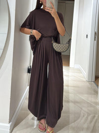 Leanne™ Casual Top & Wide-Leg Pants Set