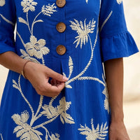 Leanora Women's Floral Midi Dress with Flutter Sleeves