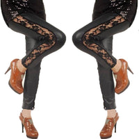 Leila Elegant Lace Leggings