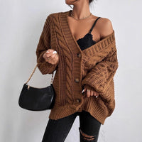 Leila Knit Cardigan in Light Brown