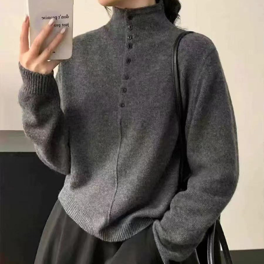 Leila Knit Sweater in Dark Grey