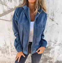 Leila Lightweight Jacket with Pockets in Blue