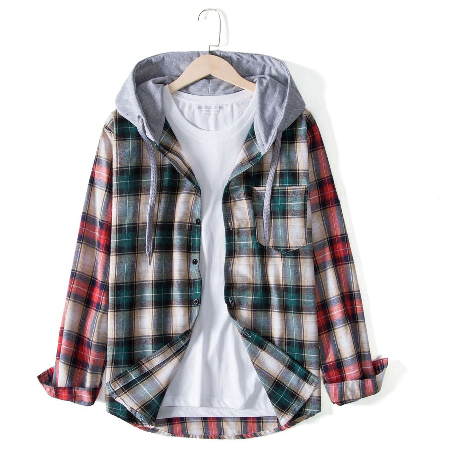 Leila Shirt with Hood in Green
