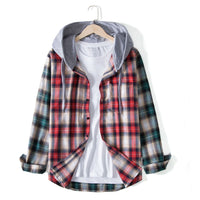 Leila Shirt with Hood in Red