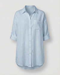 Leila Shirt with Oversized in Blue
