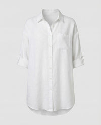 Leila Shirt with Oversized in White