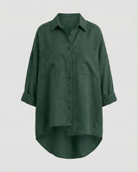 Lena Blouse with Oversized in Green
