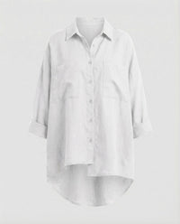Lena Blouse with Oversized in White