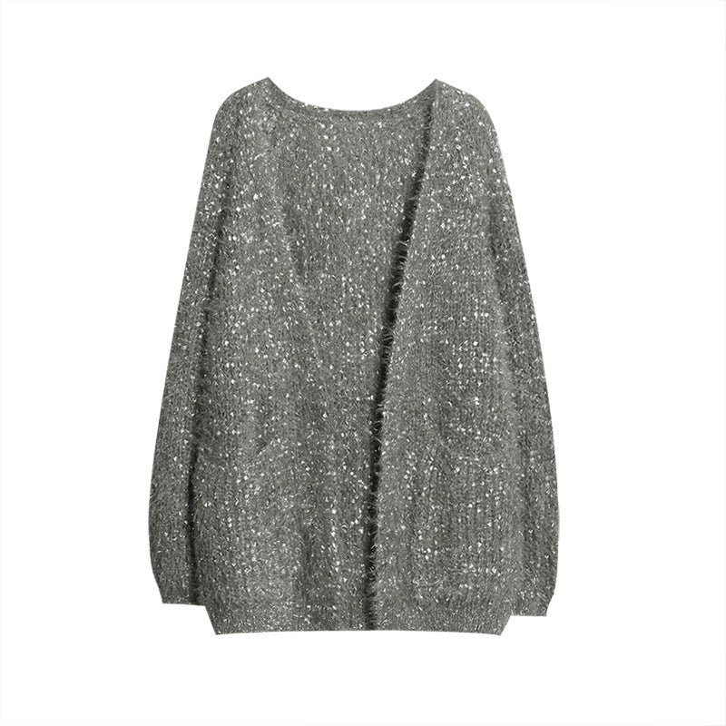 Lena Knit Cardigan in Dark Grey