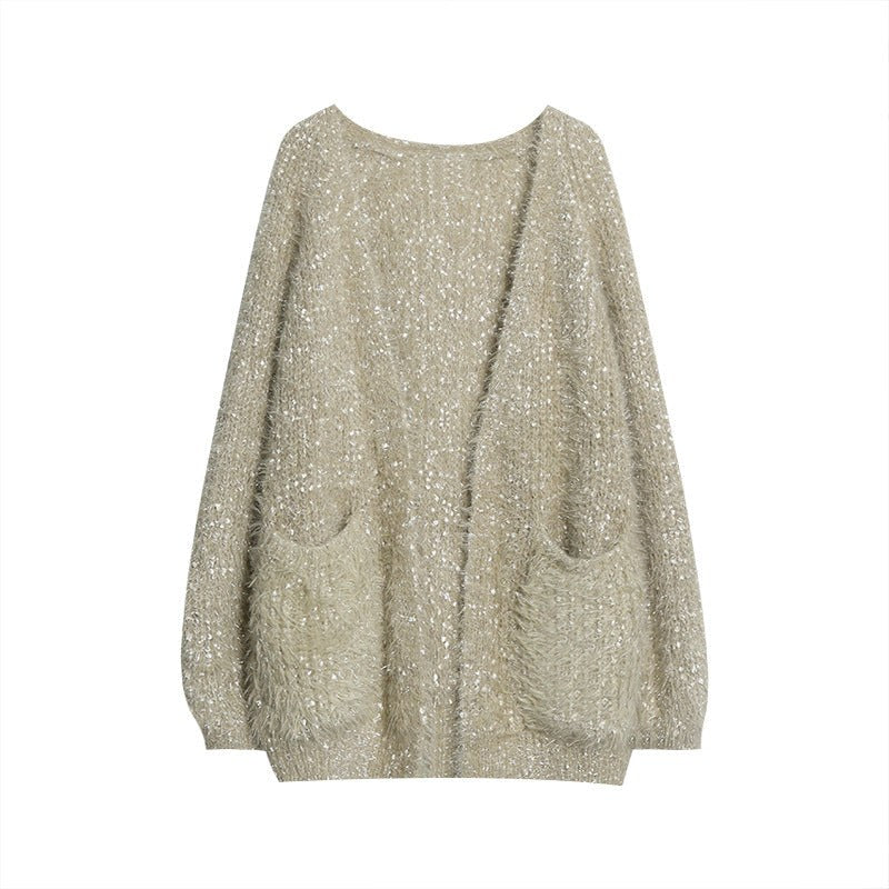 Lena Knit Cardigan in Khaki