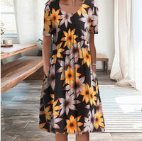 Carolin | Women's Short Sleeve Floral Dress