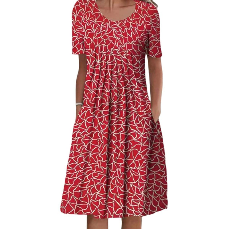 Carolin | Women's Short Sleeve Floral Dress