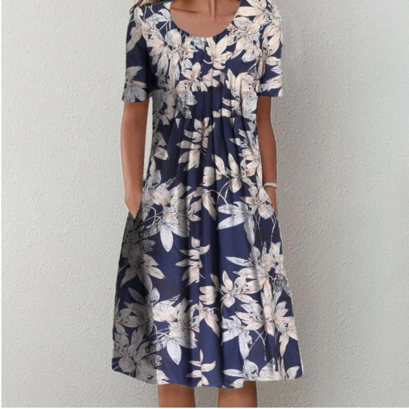 Carolin | Women's Short Sleeve Floral Dress