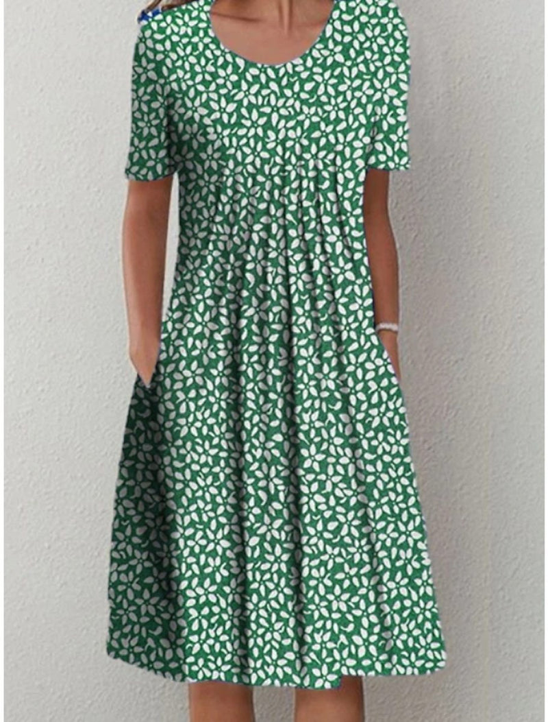 Carolin | Women's Short Sleeve Floral Dress