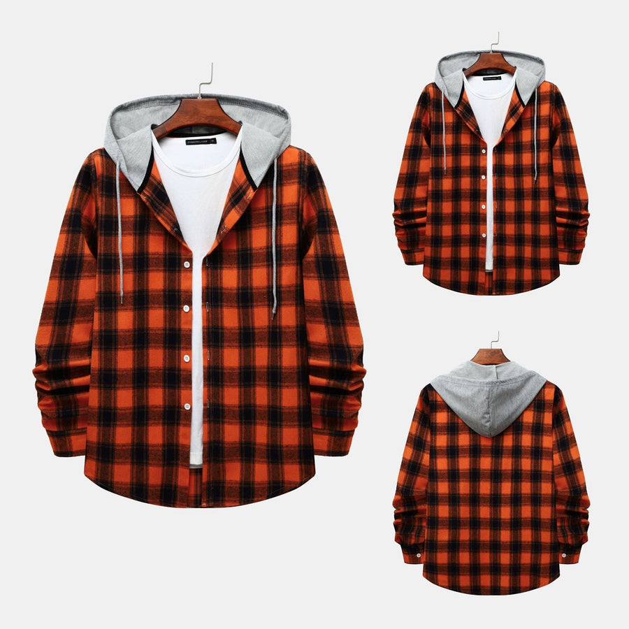 Lena Shirt with Checked and Hood