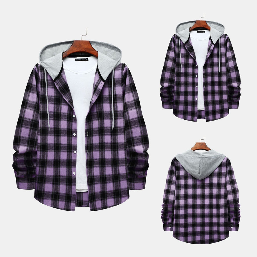 Lena Shirt with Checked and Hood