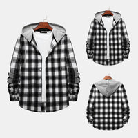 Lena Shirt with Checked and Hood