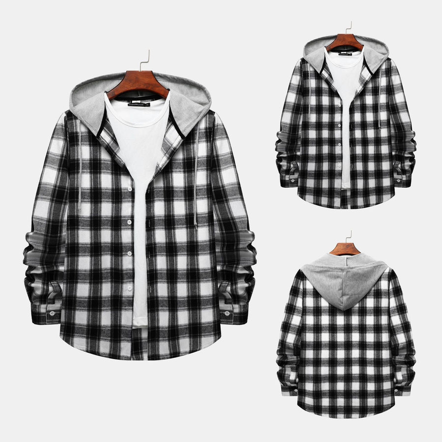 Lena Shirt with Checked and Hood