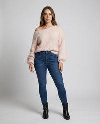 Lena Sweater with Oversized in Pink