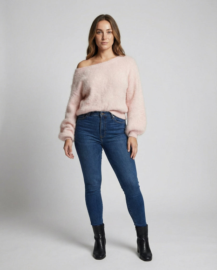 Lena Sweater with Oversized in Pink