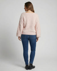 Lena Sweater with Oversized in Pink