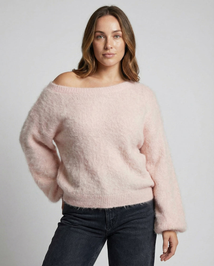 Lena Sweater with Oversized in Pink