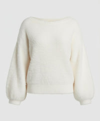 Lena Sweater with Oversized in White