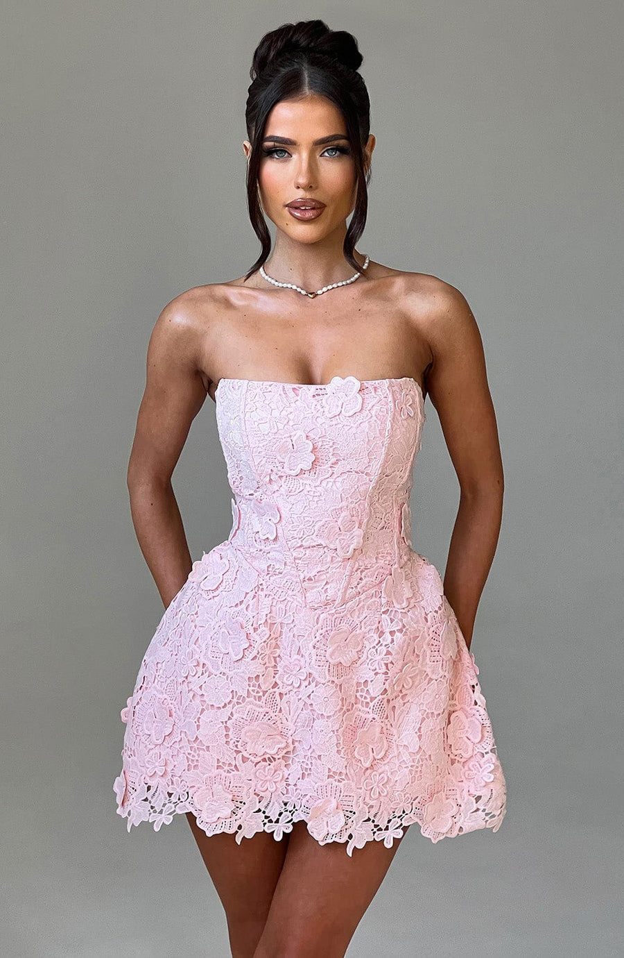 Mirela Mini Dress – Blush