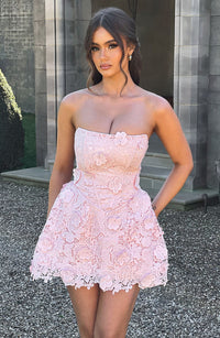 Mirela Mini Dress – Blush