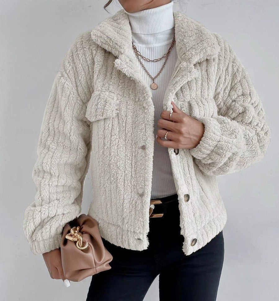 Leonie Jacket with Oversized in Beige