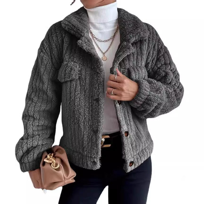 Leonie Jacket with Oversized in Brown