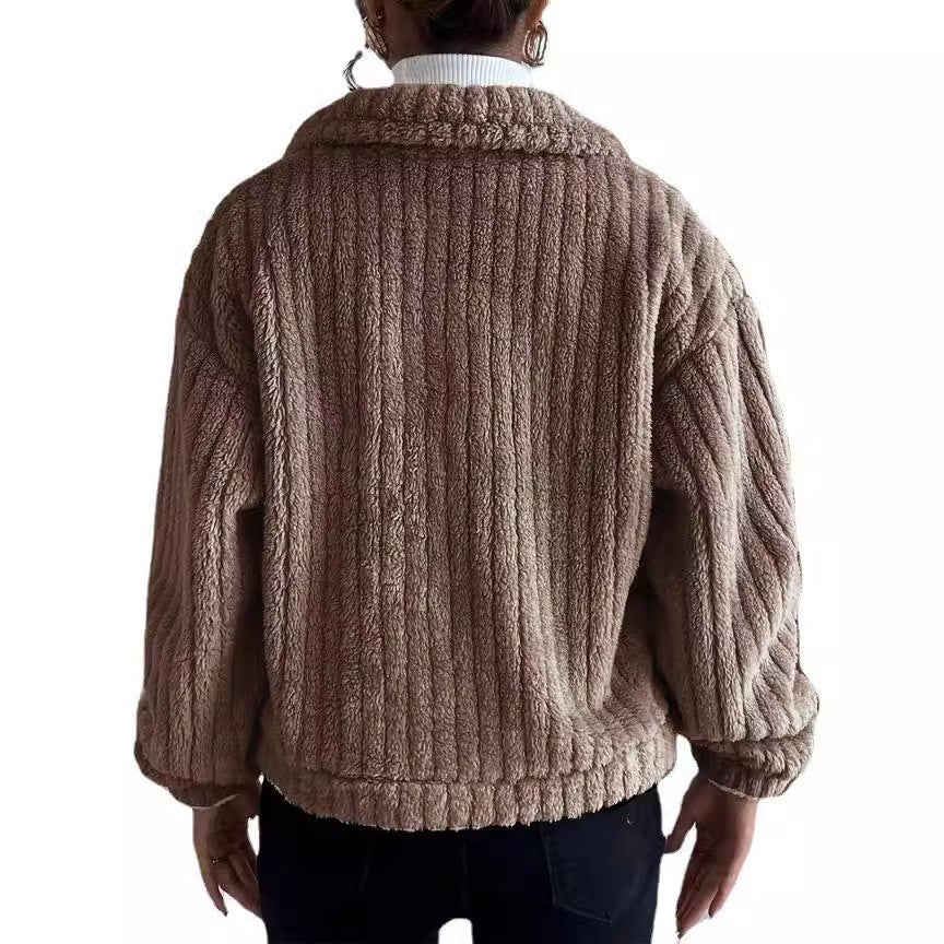 Leonie Jacket with Oversized in Brown