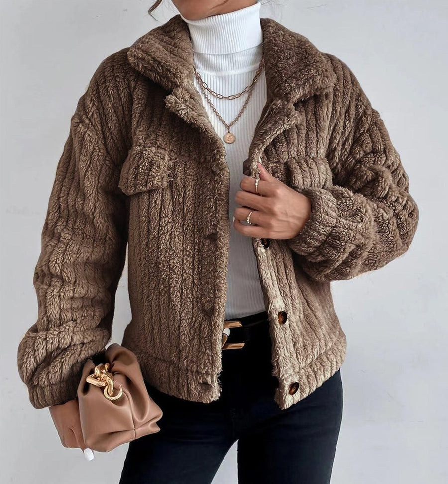 Leonie Jacket with Oversized in Brown
