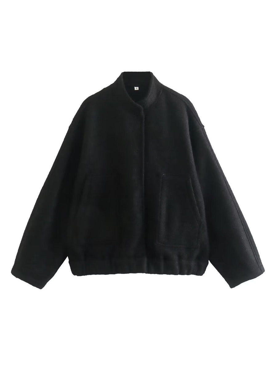 Leonie Jacket with Pockets in Black