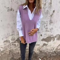 Leonie Knit Sweater with V-Neck